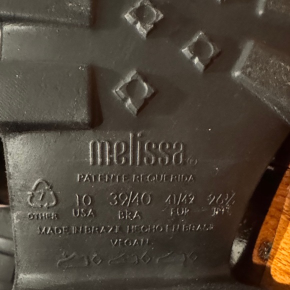 Melissa Black Velvet Jelly Shoe Megan Platform Sandals EUC Size 10 Sold Out - Picture 7 of 7